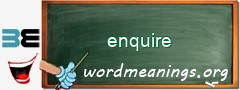 WordMeaning blackboard for enquire